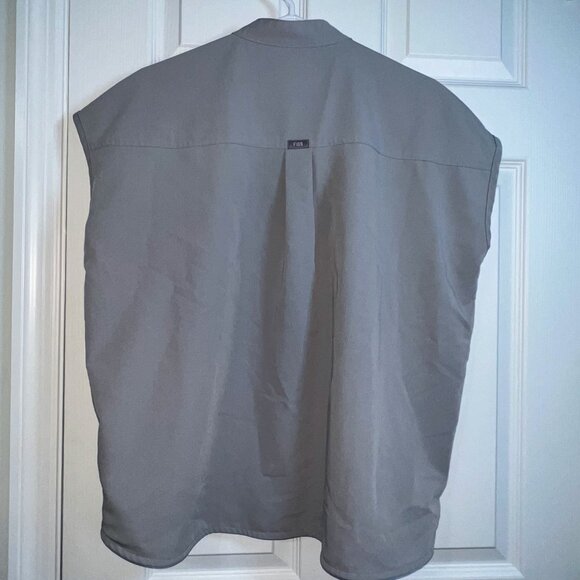 Figs Women's Rafaela Oversized Scrub Top Grey Size M - Picture 3 of 8